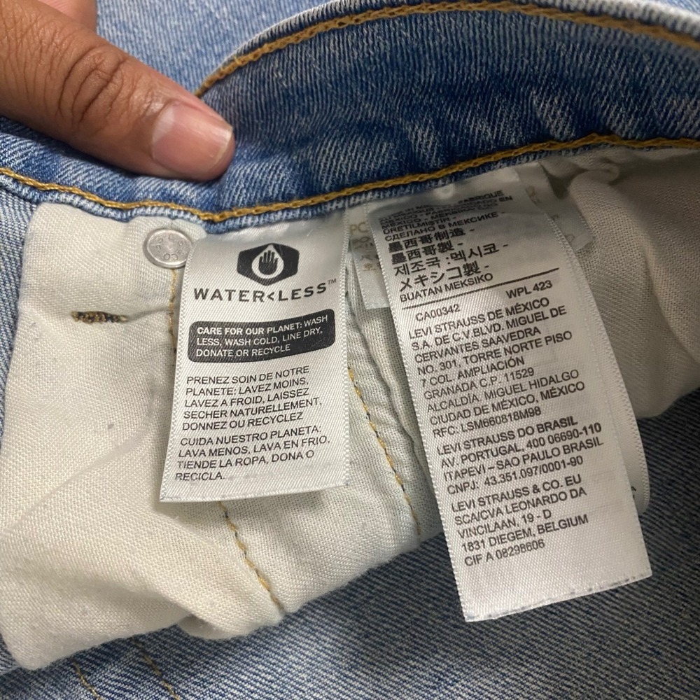 Levi‎ Strauss & Co 505 Mens Jeans W38 L30 Light Wash Denim Cotton Classic Fit - Picture 3 of 8